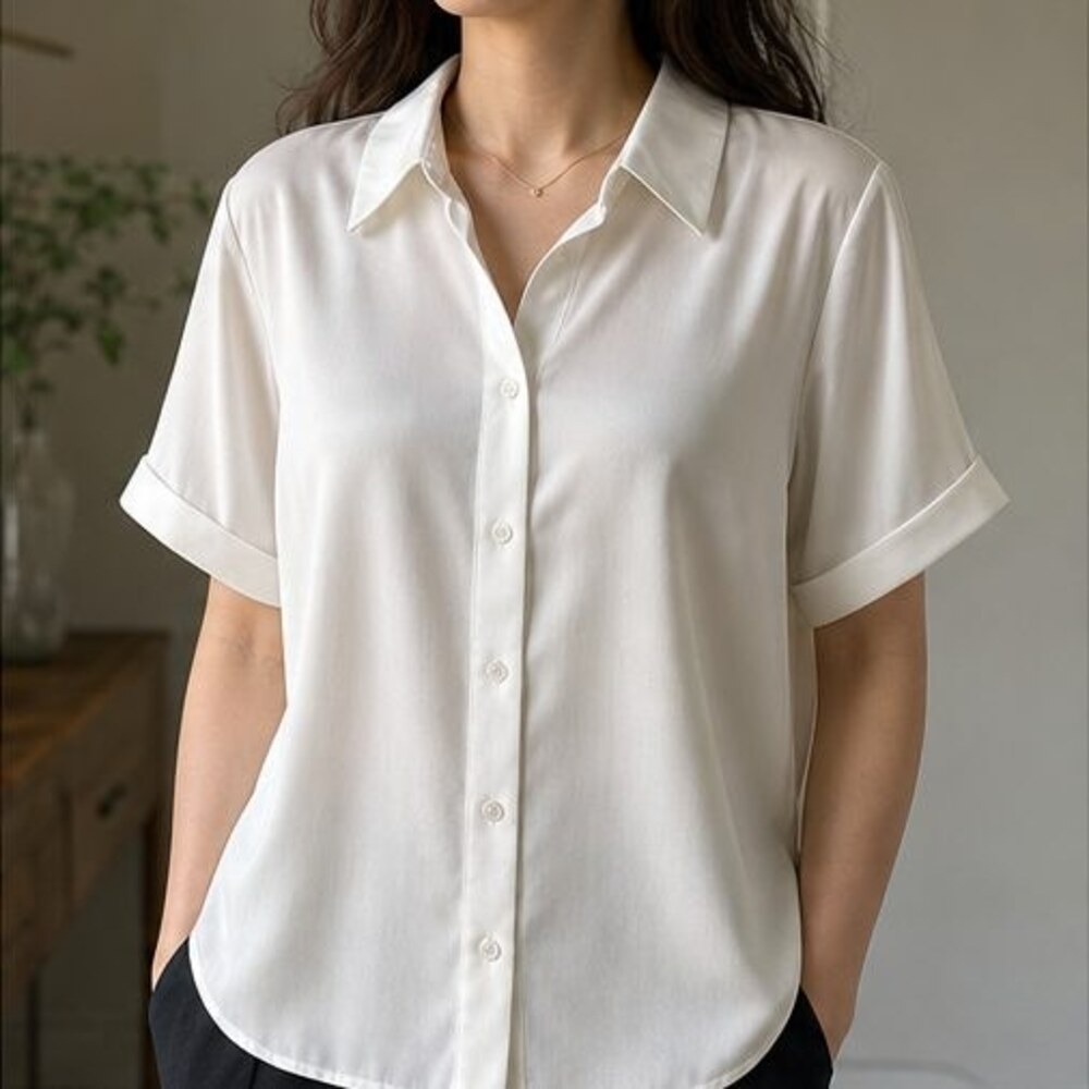 Ivory Lace Trim Top - Picture 2 of 6